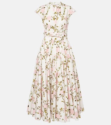 Robe longue en coton à fleurs | Giambattista Valli