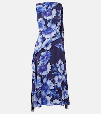 Draped floral cocktail dress | Erdem