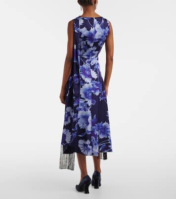 Draped floral cocktail dress | Erdem