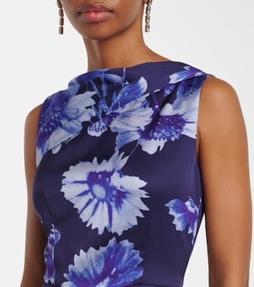 Draped floral cocktail dress | Erdem
