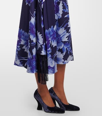 Draped floral cocktail dress | Erdem