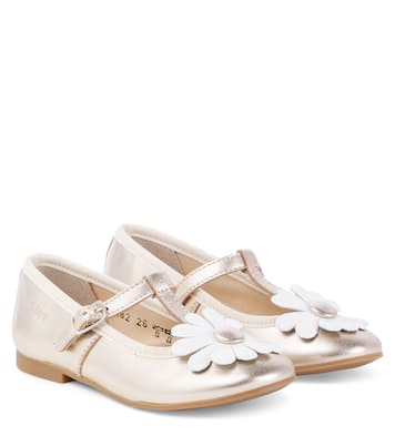 Ballerinas Dory Flo aus Metallic-Leder | Pom d'Api