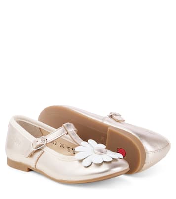 Ballerinas Dory Flo aus Metallic-Leder | Pom d'Api