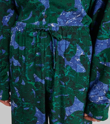 Pantalon en crêpe de soie à fleurs | Dries Van Noten