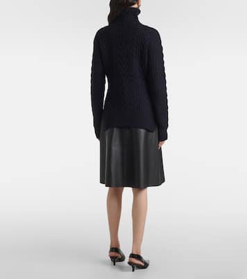 Jersey de cuello alto de lana y algodón | Toteme