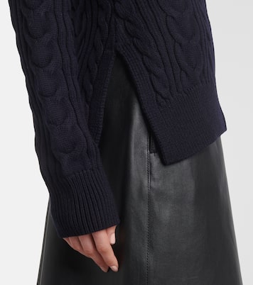 Jersey de cuello alto de lana y algodón | Toteme