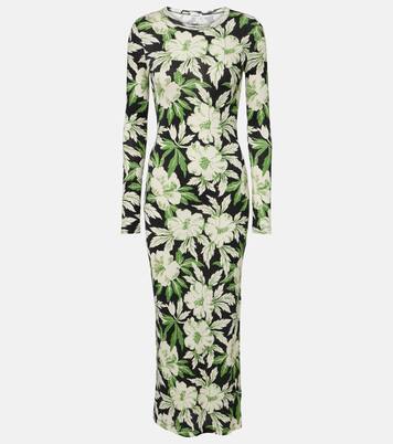 Vestido largo Trapeze de algodón y seda | Loewe