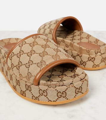GG Canvas platform slides | Gucci