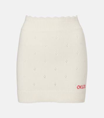 Pointelle wool and cashmere miniskirt | Chloé