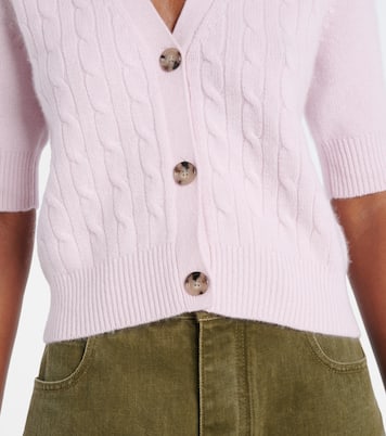 Cable-knit cashmere-blend cardigan | Jardin des Orangers