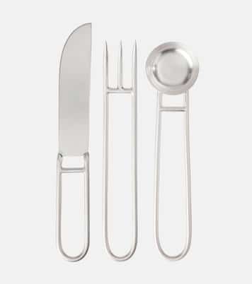 Artefacto silver-plated 3-piece cutlery set | Natalia Criado