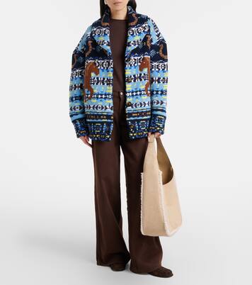 Teddy-trimmed shoulder bag | Stella McCartney