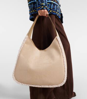 Teddy-trimmed shoulder bag | Stella McCartney