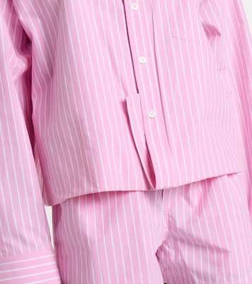 Striped cotton poplin shirt | Balenciaga