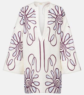 Túnica Siena de lino estampada | Cala de la Cruz