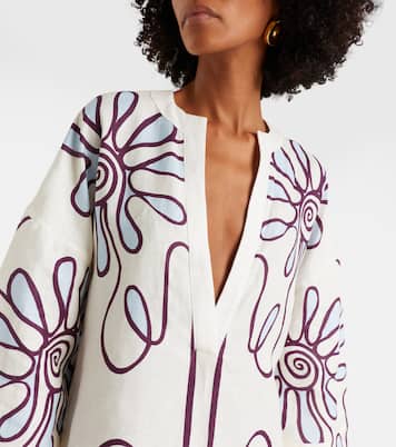 Túnica Siena de lino estampada | Cala de la Cruz