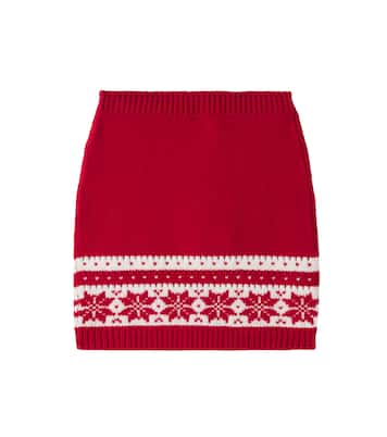 Fair Isle wool skirt | Gucci Kids