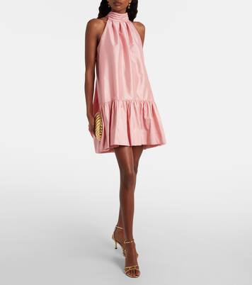 Hope bow-detail taffeta minidress | Simkhai