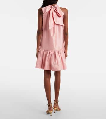 Hope bow-detail taffeta minidress | Simkhai