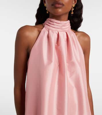 Hope bow-detail taffeta minidress | Simkhai