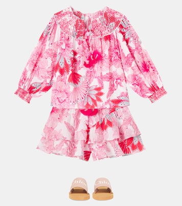 Cleo broderie anglaise cotton top | Poupette St Barth Kids