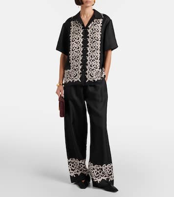 Camisa Sundia de seda  estampada | Rebecca Vallance