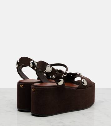 Sandales en daim à ornements | Valentino Garavani