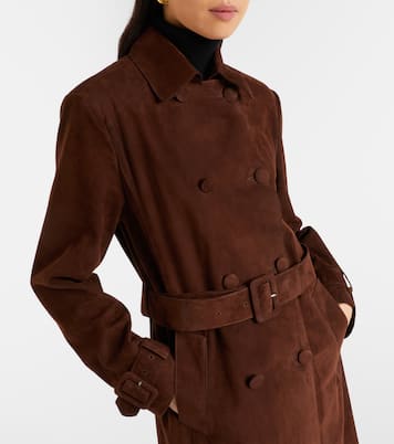 Tate suede trench coat | Nour Hammour