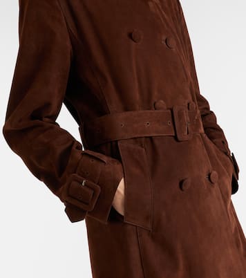 Tate suede trench coat | Nour Hammour
