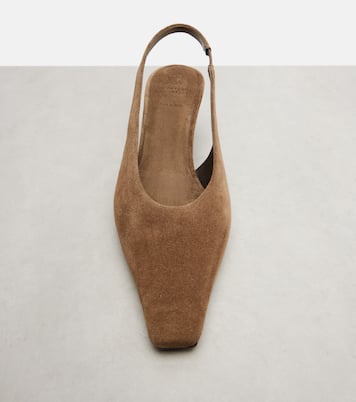 Suede slingback pumps | Brunello Cucinelli