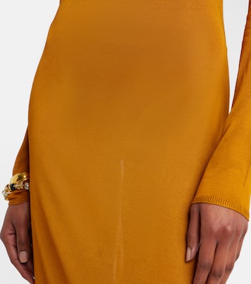 Knitted semi-sheer maxi dress | Saint Laurent