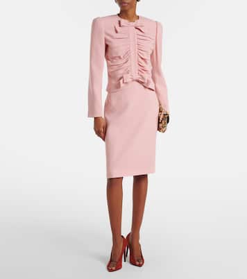 Virgin wool midi skirt | Valentino