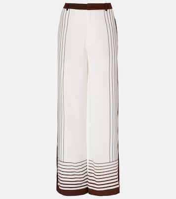 Destino striped silk wide-leg pants | SIR