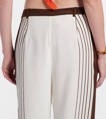 Destino striped silk wide-leg pants | SIR