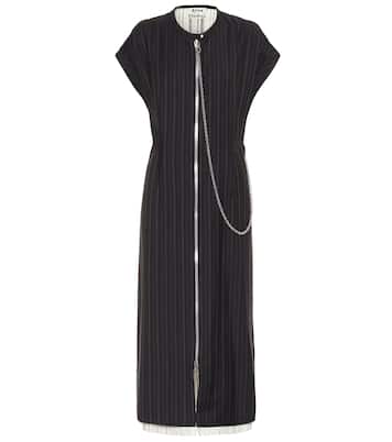 Abito a righe in lana e cotone con zip | Acne Studios