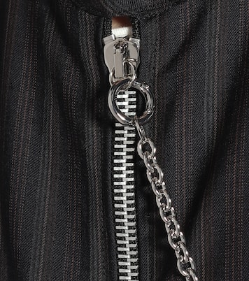 Abito a righe in lana e cotone con zip | Acne Studios