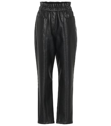 High-rise faux leather pants | Philosophy di Lorenzo Serafini