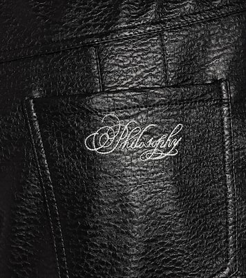 High-rise faux leather pants | Philosophy di Lorenzo Serafini
