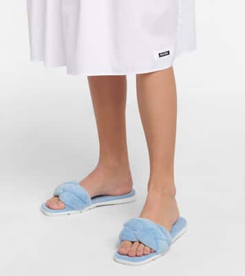 Woven terry slides | Miu Miu