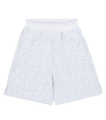 Shorts FF en felpa mezcla de algodón | Fendi Kids