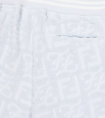Shorts FF en felpa mezcla de algodón | Fendi Kids