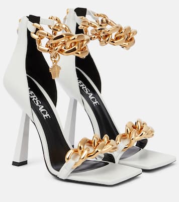 Medusa Chain leather sandals | Versace