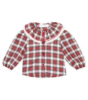 Baby - Blusa in misto cotone a quadri | Monnalisa
