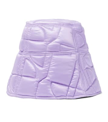 Logo quilted satin bucket hat | Patou