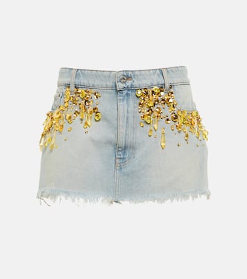 Verzierter Jeansrock | Miu Miu