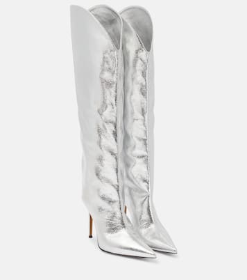 Metallic leather over-the-knee boots | Alexandre Vauthier