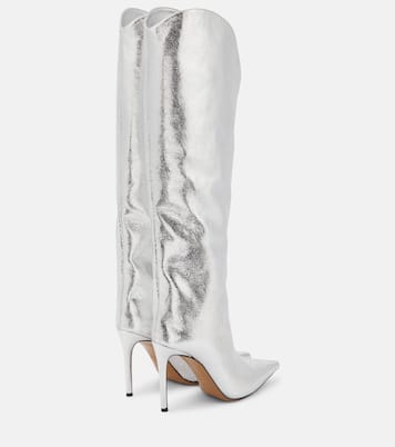 Metallic leather over-the-knee boots | Alexandre Vauthier