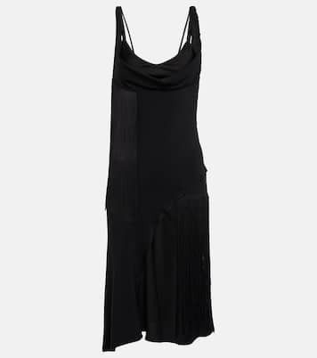 Fringe-trimmed asymmetric minidress | Victoria Beckham