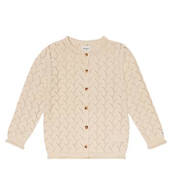 Vennies pointelle-knit cotton cardigan | Donsje