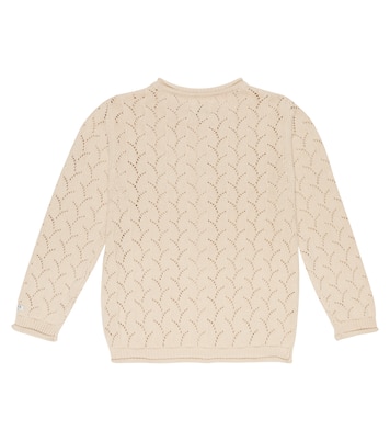 Vennies pointelle-knit cotton cardigan | Donsje